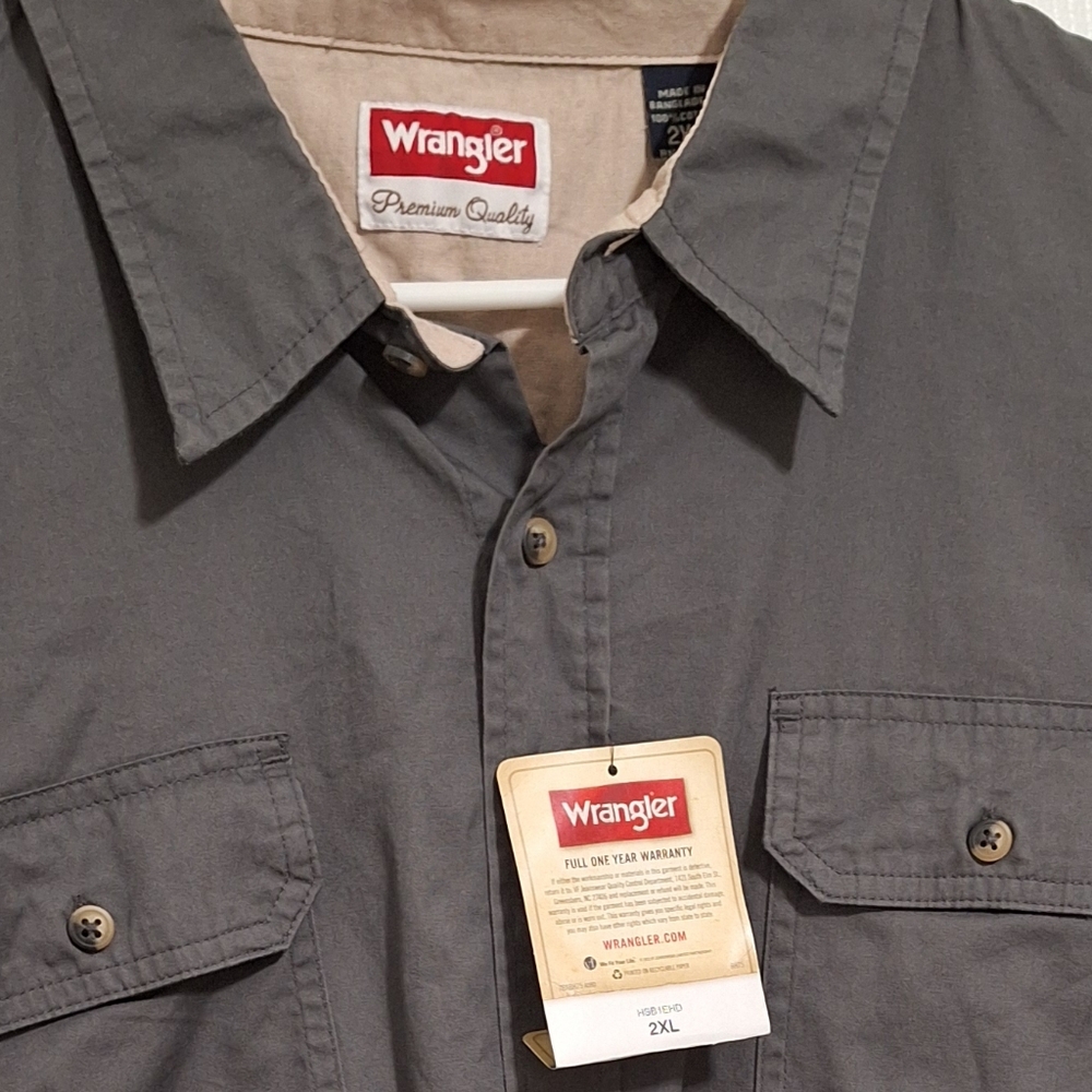 2xl mens wrangler button up shirt